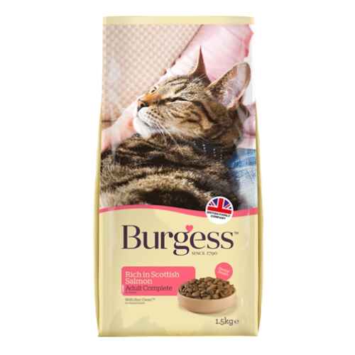 Burgess cat adult rijk aan schotse zalm (1,5 KG)